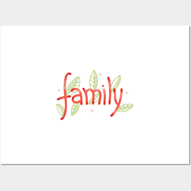 Family - Digitally Handwritten Graphics GC-095 Wall Art by GraphicCharms